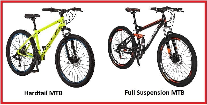 hardtail vs. full suspension mountain bike